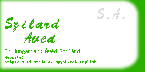 szilard aved business card