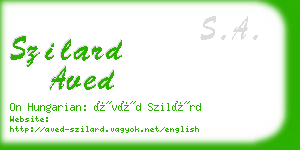 szilard aved business card